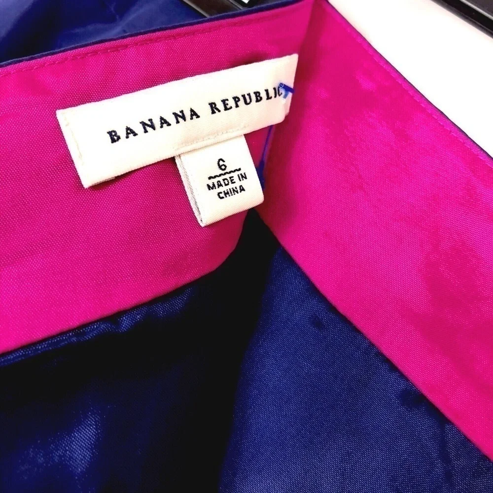 BANANA REPUBLIC l Blue TAFFETA  SKIRT l size 6